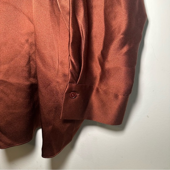 Vince Silk Feminine Classic Long Sleeve Blouse Wardrobe Staple Size XXXL/3XL - Picture 10 of 12